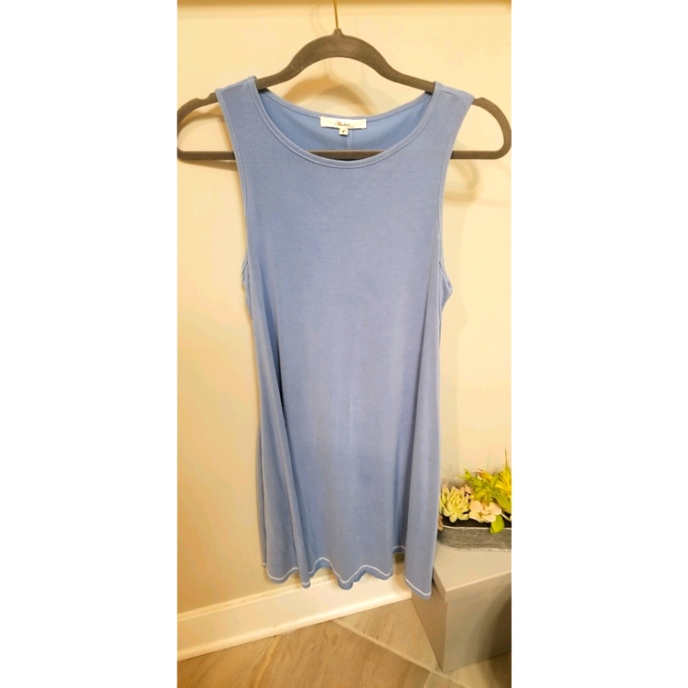 Blue flowy dress
